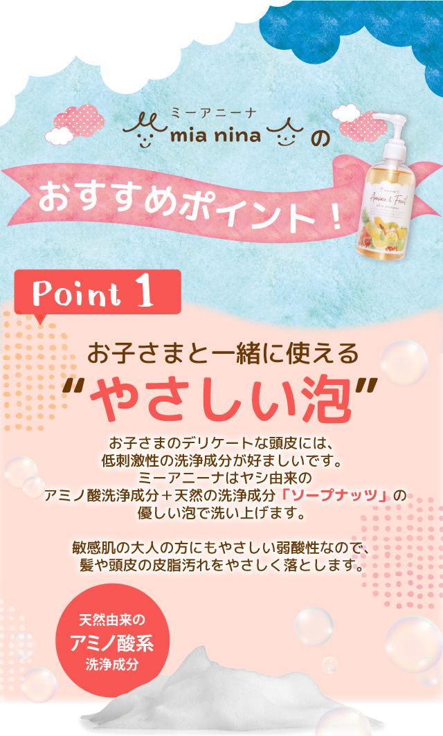 ミーアニーナ　アミノ＆フルーツ　オールインシャンプー